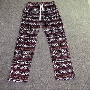 Columbia Aztec-Style Pants Multicolor Relaxed Fit Southwestern Loose Women's S